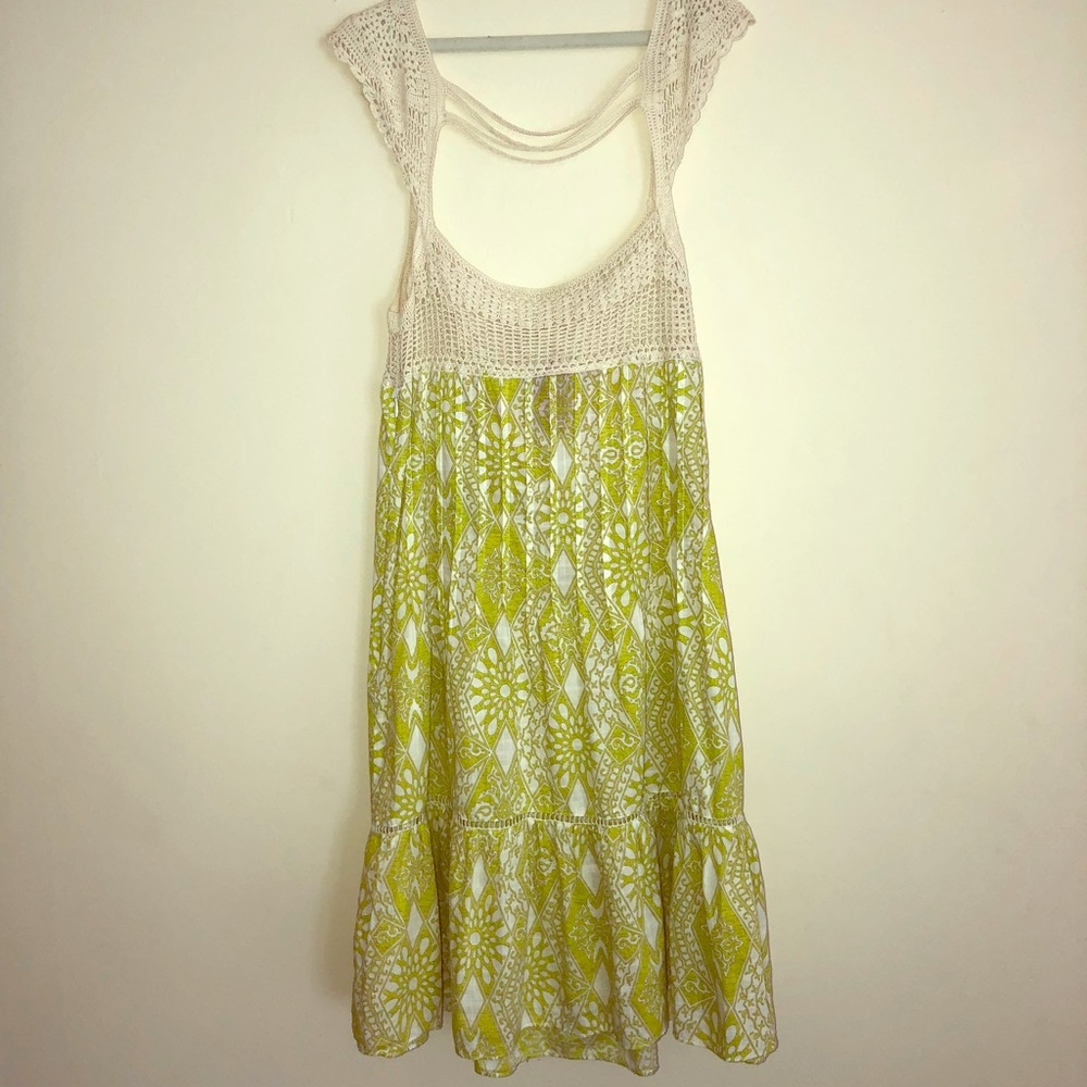 Free People Crochet Cotton Mini Dress 👗👒👓